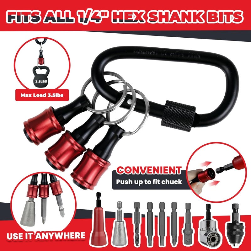 Noxtren 6PCS Wire Twister Tool for Drill with Bit Holder Keychain, Wire Nut Twister for Drill with 1/4" Hex Shank – Professional Electrician Tools for 9–22 AWG Wire Connector Twisting - Image 5